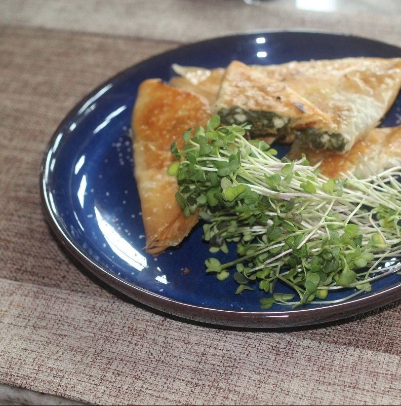 Microgreen Stuffed Spanakopita
 &ndash; Hamama