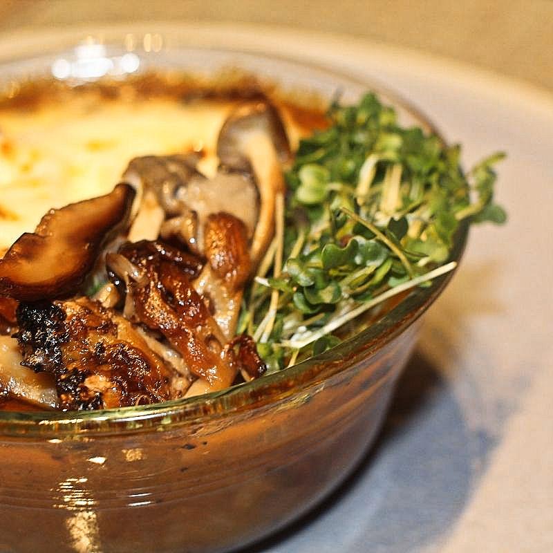 Vegan French Onion Soup with Wild Mushrooms