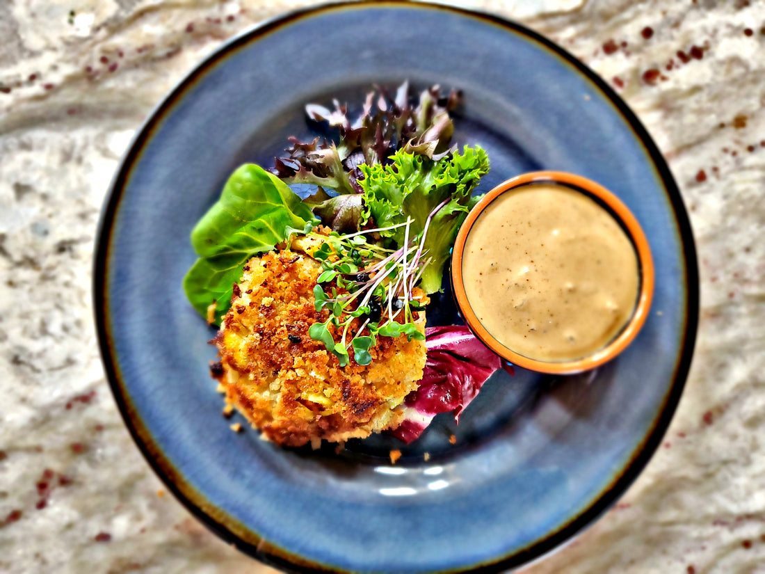 Vegan Crab Cakes with Crab Cake Sauce