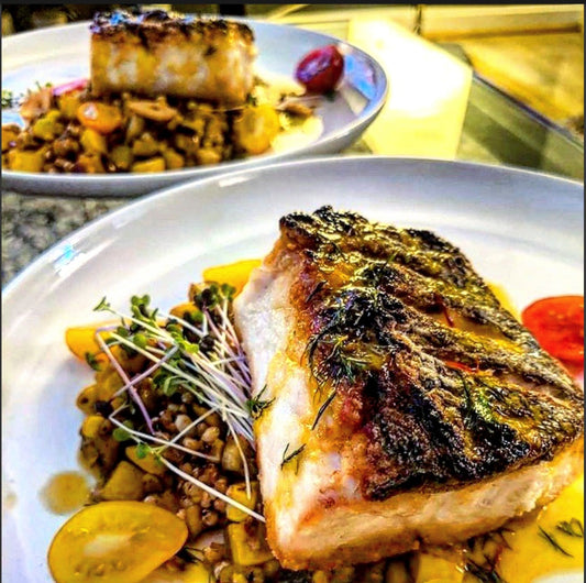 Chef-Inspired Fish & Summer Veggie Succotash with Lemon Saffron Sauce