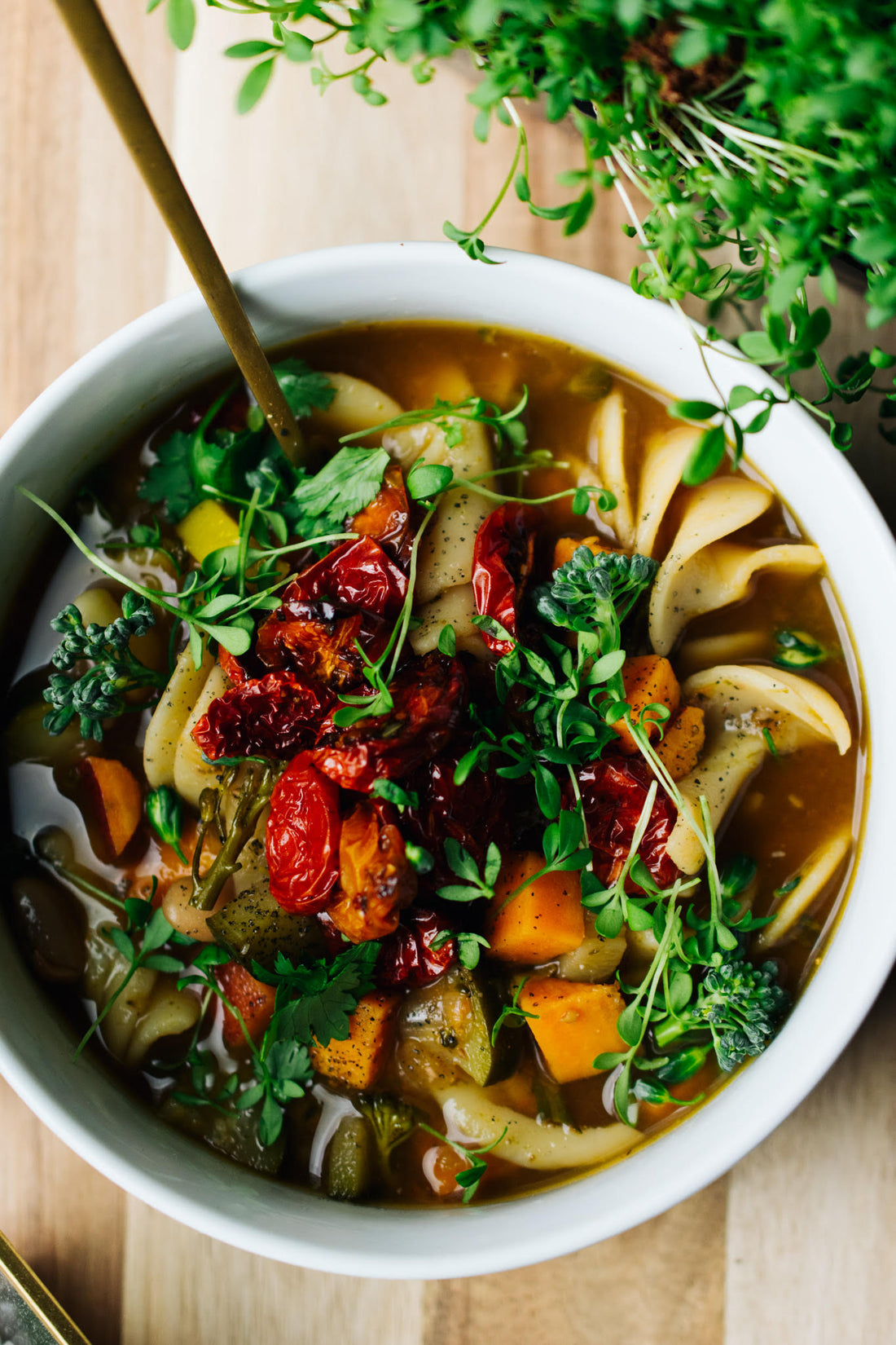 Amy Davisson‎‎_ Micro Fenugreek Minestrone Soup_HamamaRecipes_1.25.20