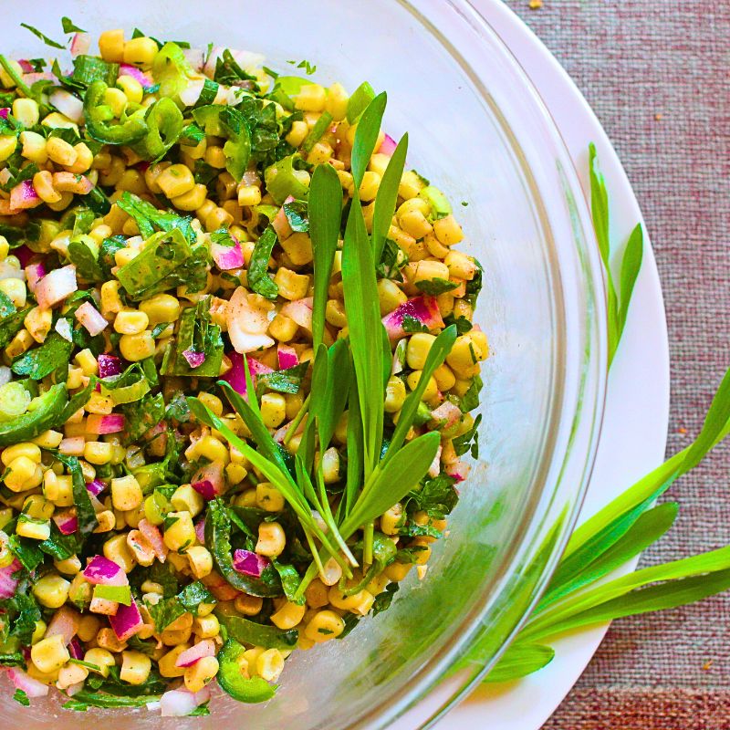 Corn Salad with Creamy Savory Sauce