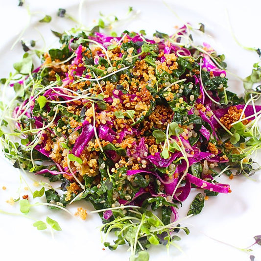 Crispy Quinoa Cabbage Salad