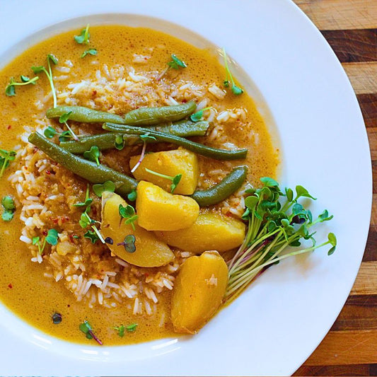 Harissa Broth with Rice & Veggies