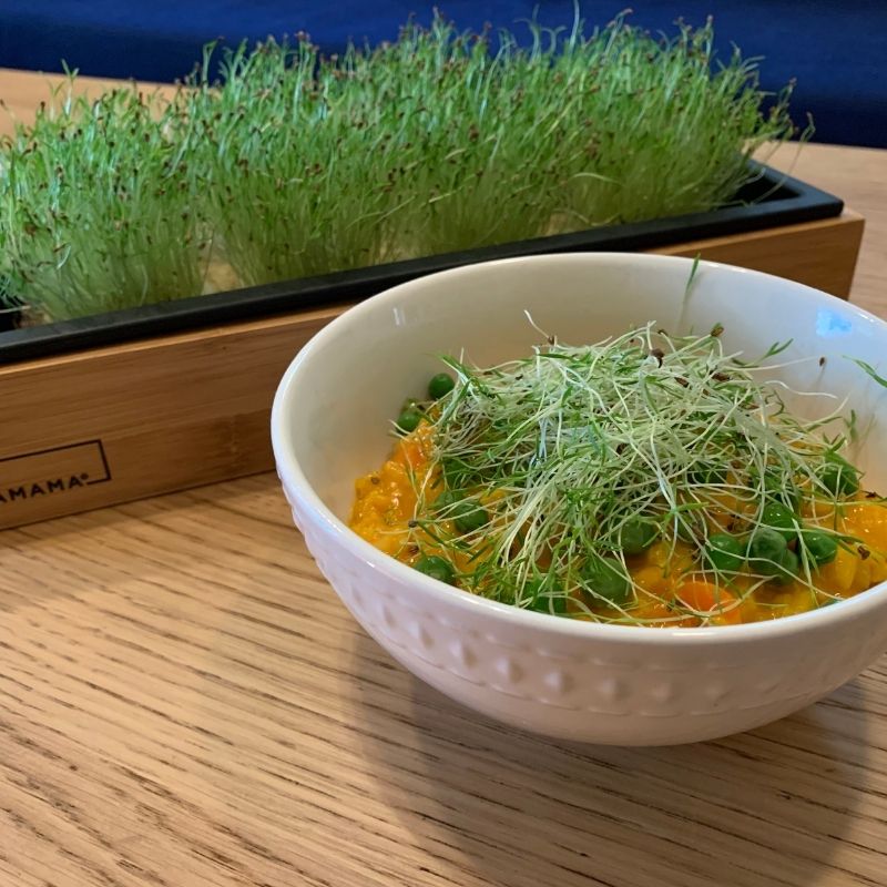 Crisp Carrot & Pea Risotto