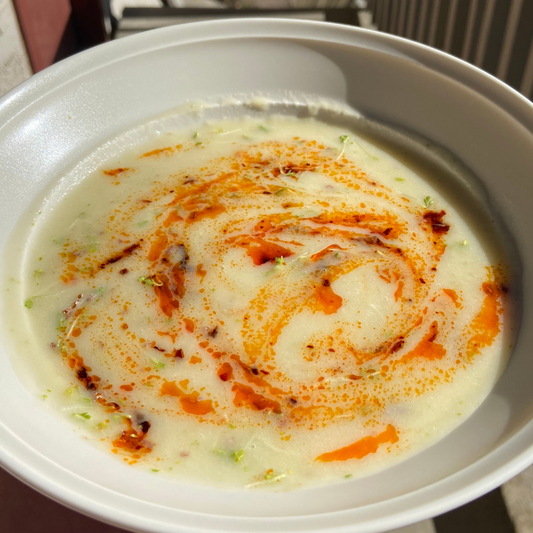 Garden Cress Leek Celeriac Potato Soup