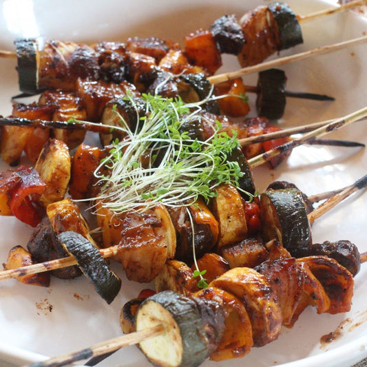 Grilled BBQ Veggie Skewers