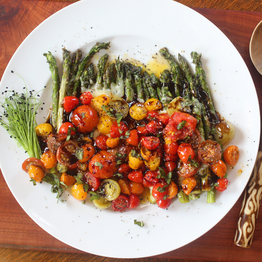 Caprese Roasted Asparagus