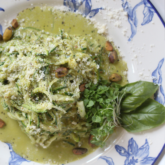 Pistachio Pesto Zucchini Pasta