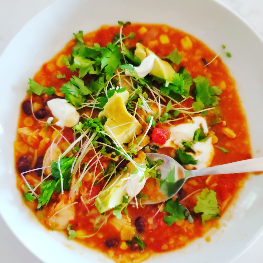 Fire-Roasted Chicken Tortilla Soup