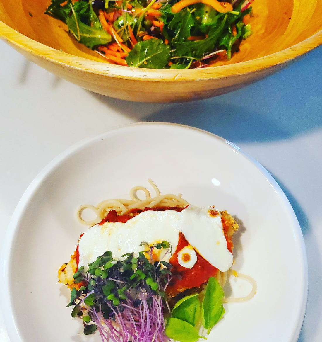 Chickpea “Breaded” Chicken Parmesan