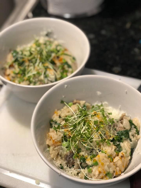 Mushroom Spinach Risotto