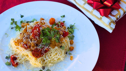 Slow Roasted Tomato & Chickpea Pasta