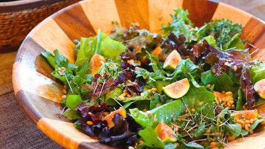 Fig & Toasted Pine Nut Salad with Vanilla-Balsamic Vinaigrette