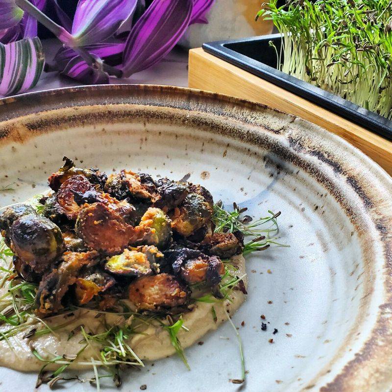 Middle Eastern Style Roasted Brussels Sprouts