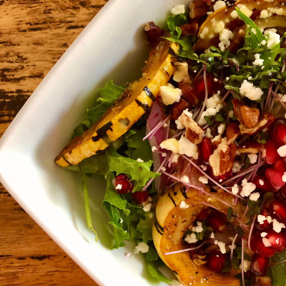 Roasted Delicata Squash Fall Harvest Salad