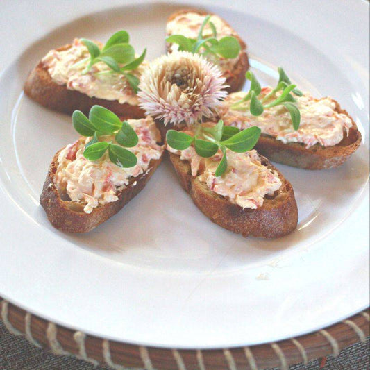 Borage Spread with Toasted Baguette