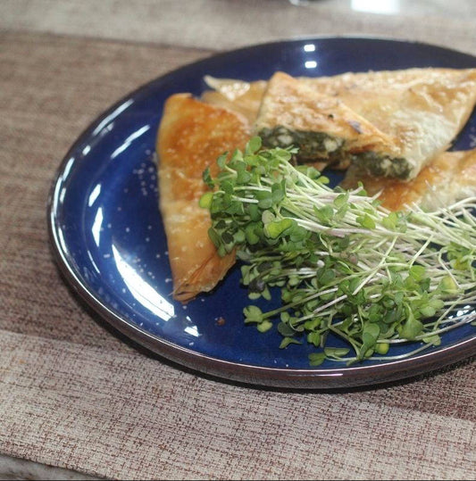 Microgreen Stuffed Spanakopita